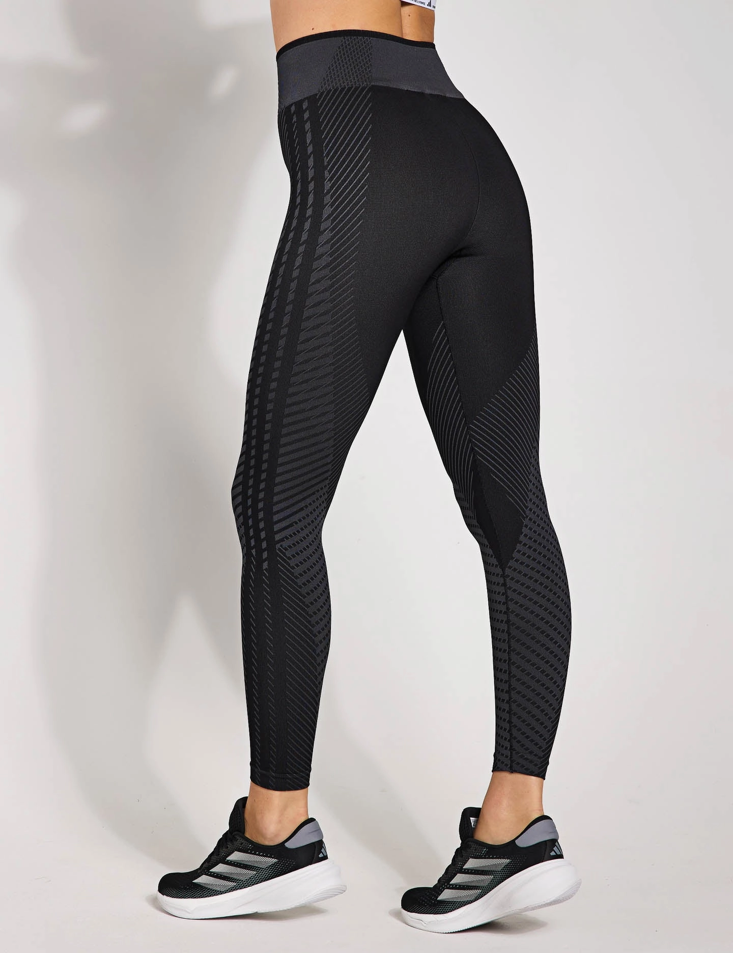 Knitted Training 7/8 Leggings - Black/Grey Six Non See For Kids