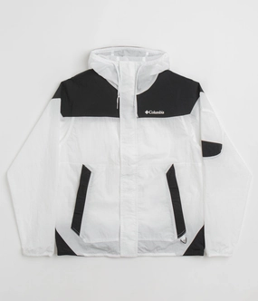 Easy Zip Columbia Challenger II Windbreaker Jacket - White / Black