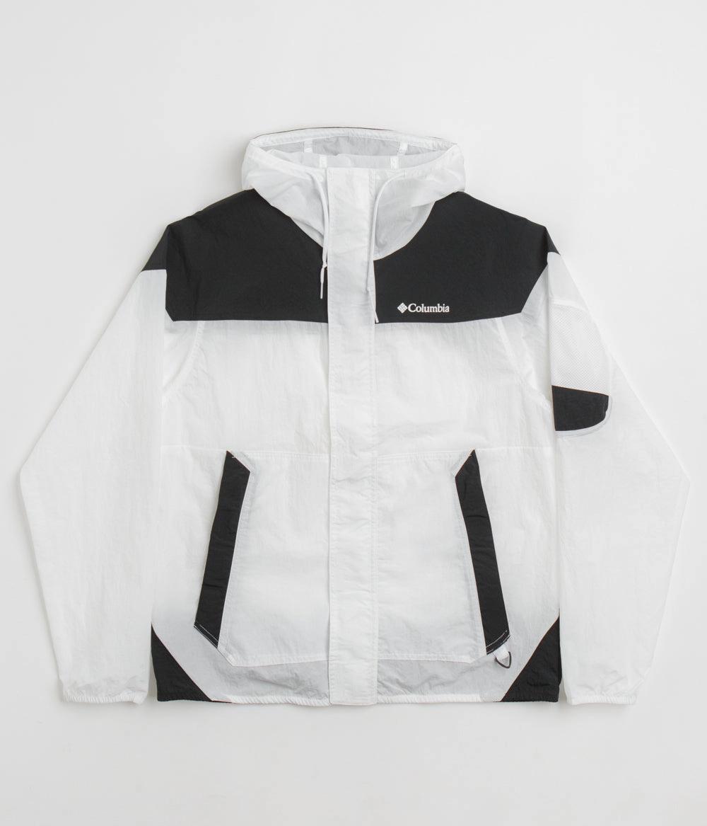 Easy Zip Columbia Challenger II Windbreaker Jacket - White / Black