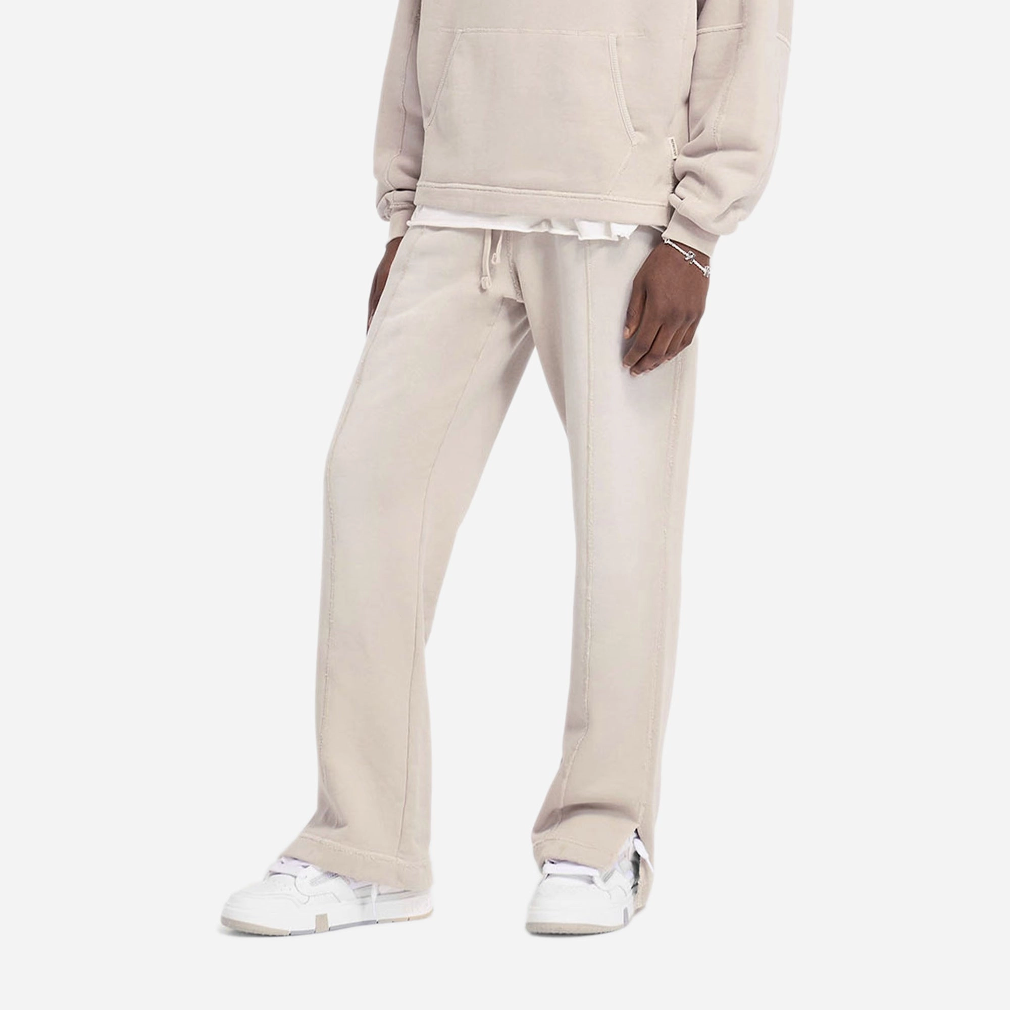 NonSlipTrim Clear Tone REPRESENT | STEPPED HEM SWEATPANTS { OAT