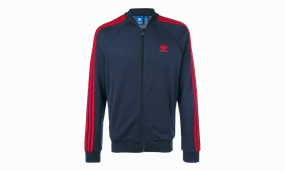 Superstar Track Jacket "Legend Ink / Red" Organic Cotton Certification