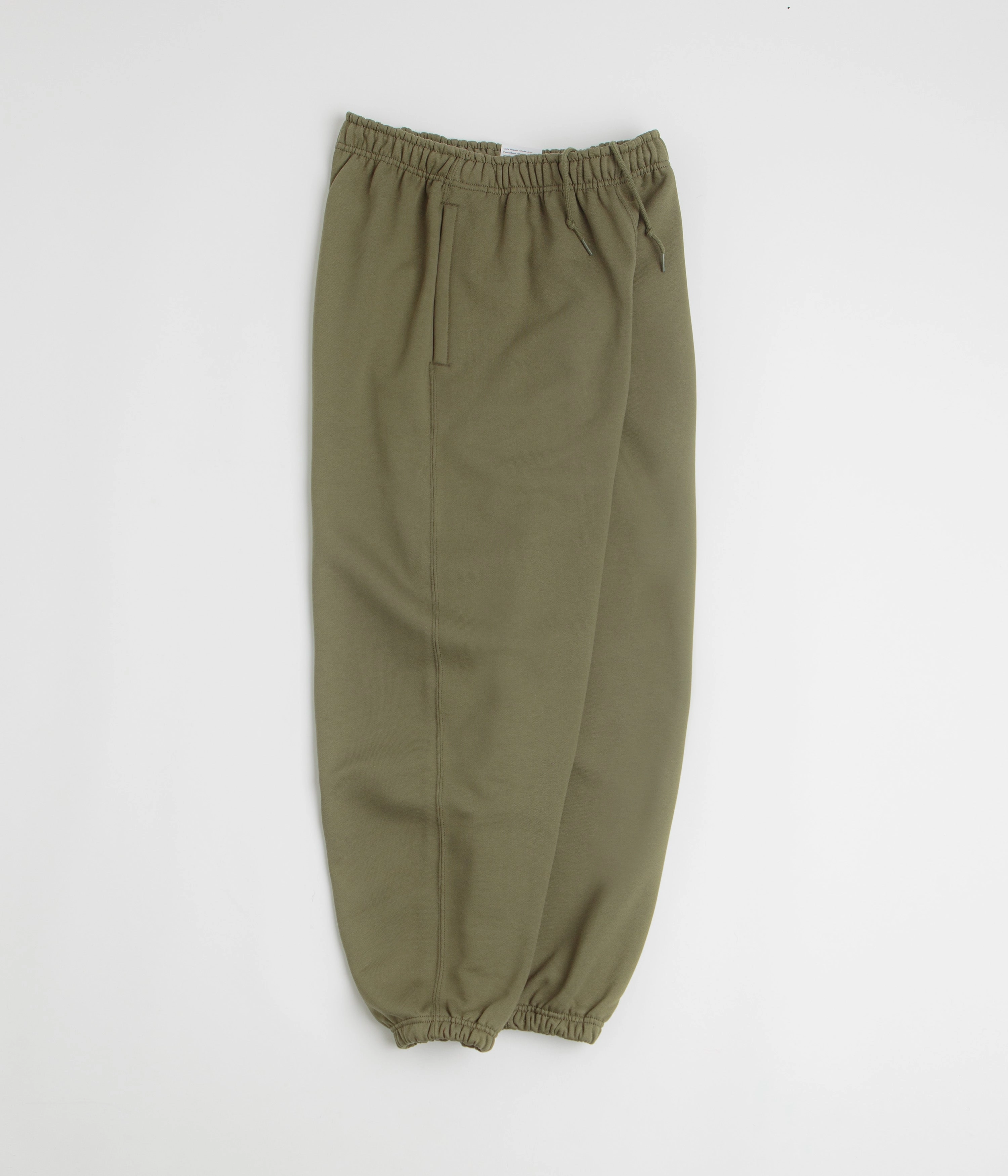 Nike Solo Swoosh Cuffed Sweatpants - Medium Olive / Medium Olive / White Flexible Material No Fuss