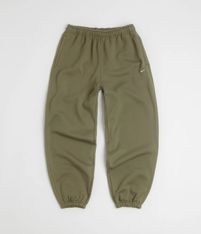 Zero Waste Manufacturing Nike Solo Swoosh Cuffed Sweatpants - Medium Olive / Medium Olive / White