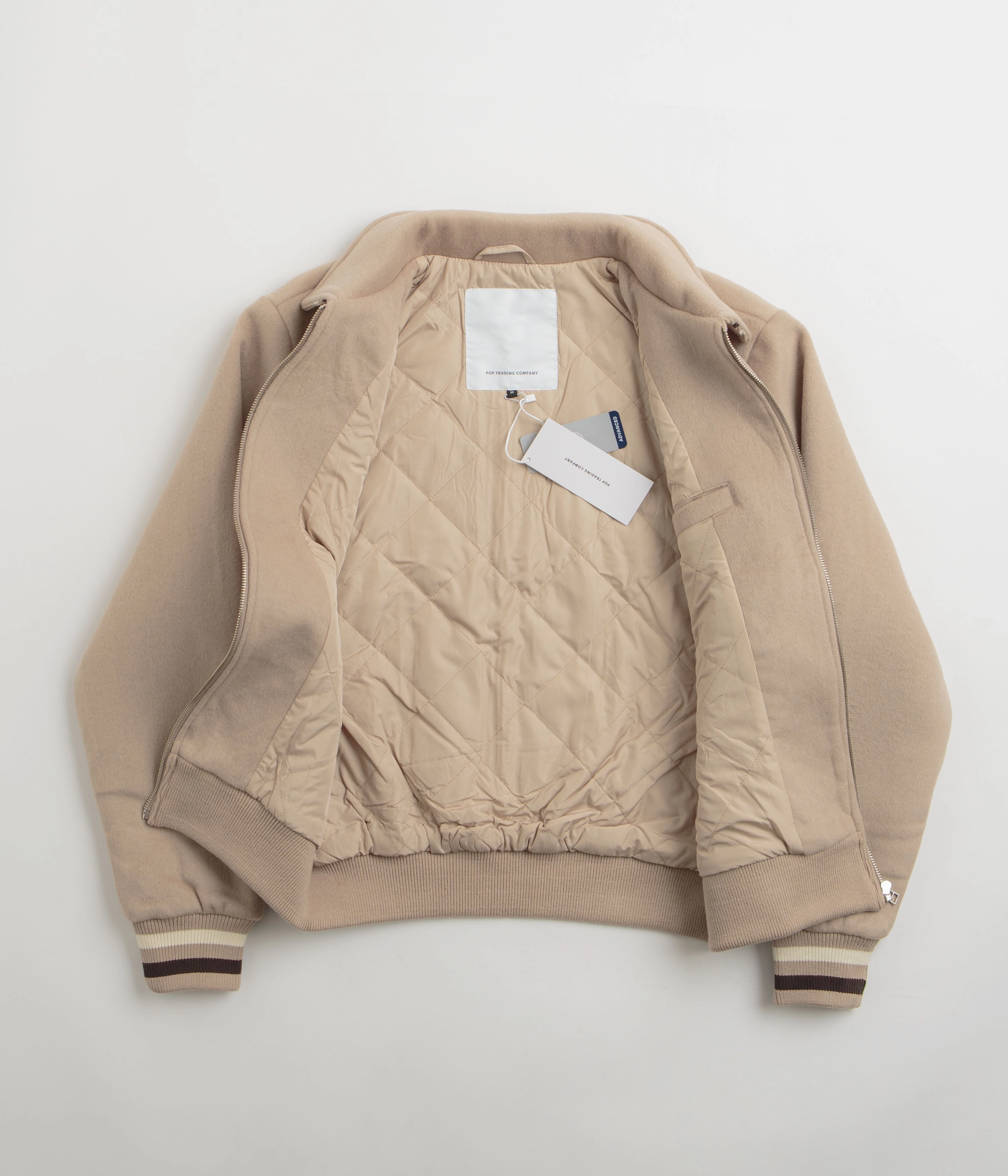Pop Trading Company Varsity Jacket - White Pepper Trilby Tights
