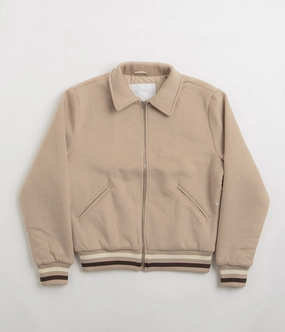 Denim Pop Trading Company Varsity Jacket - White Pepper