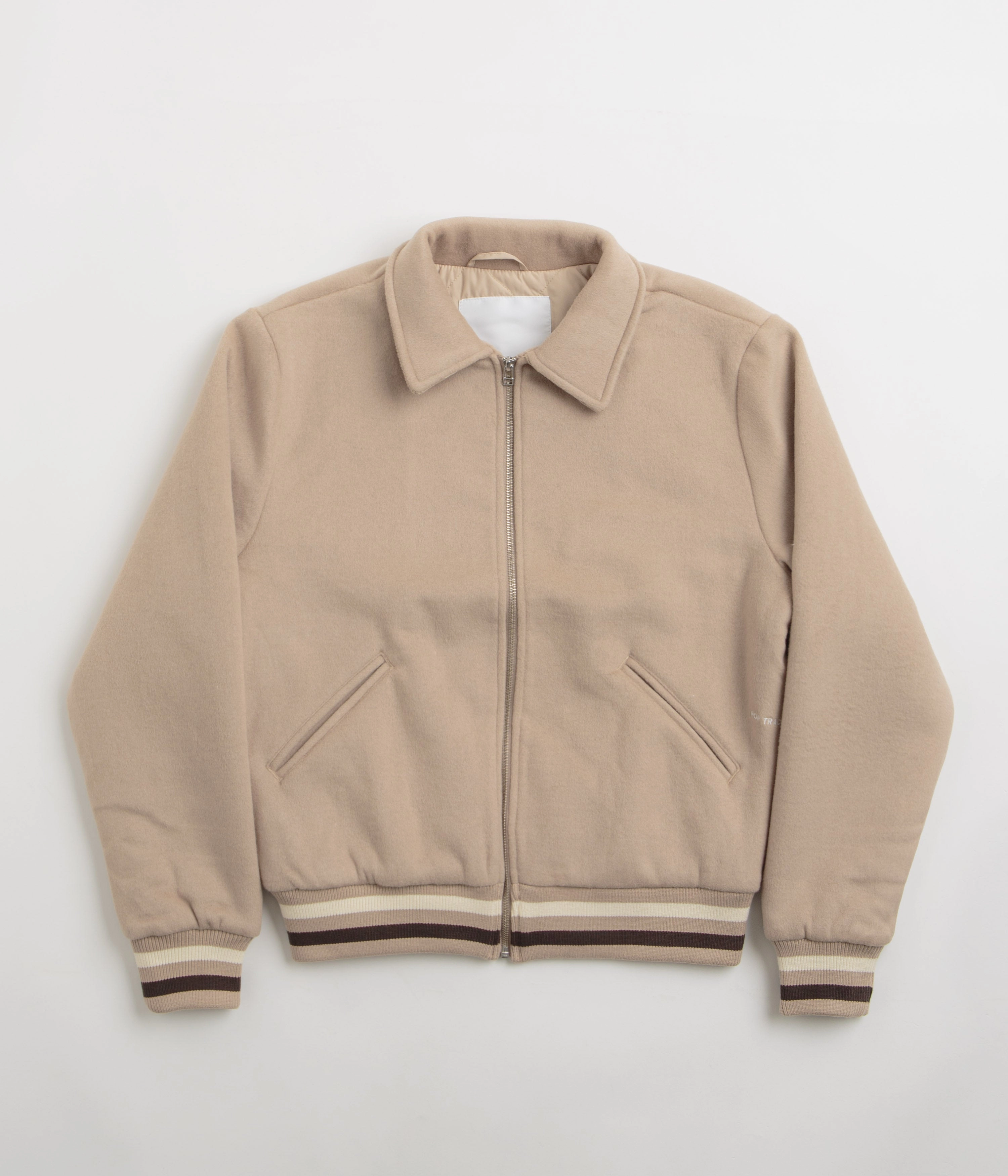 Denim Pop Trading Company Varsity Jacket - White Pepper