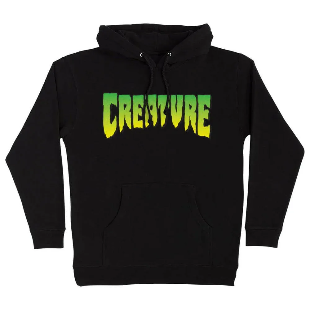 Creature - Logo Hoodie Black Sherpa Lining Hidden Pocket Compartments