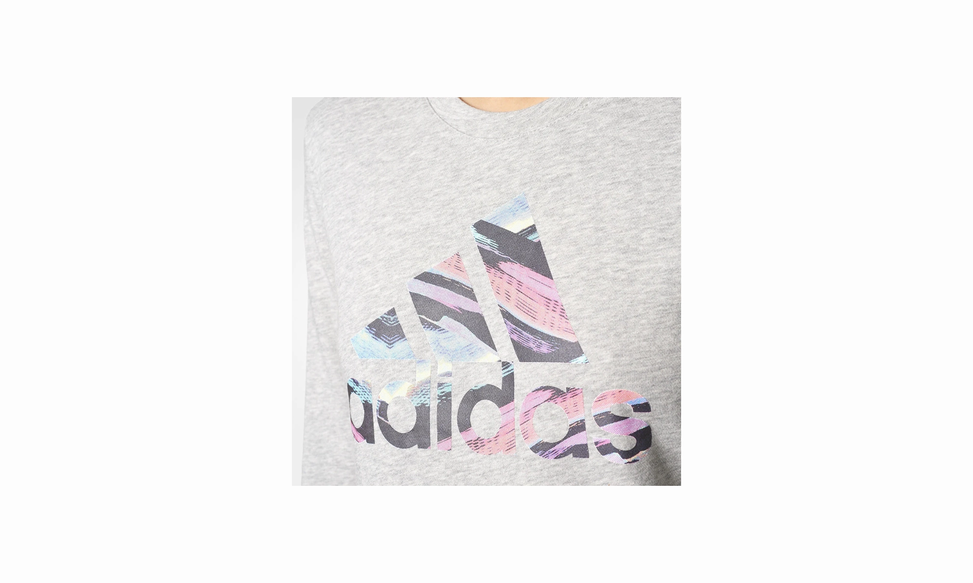 Crew Logo Longsleeve Sweatshirt "Grey / Multicolor" Reinforced Hem HighElasticity