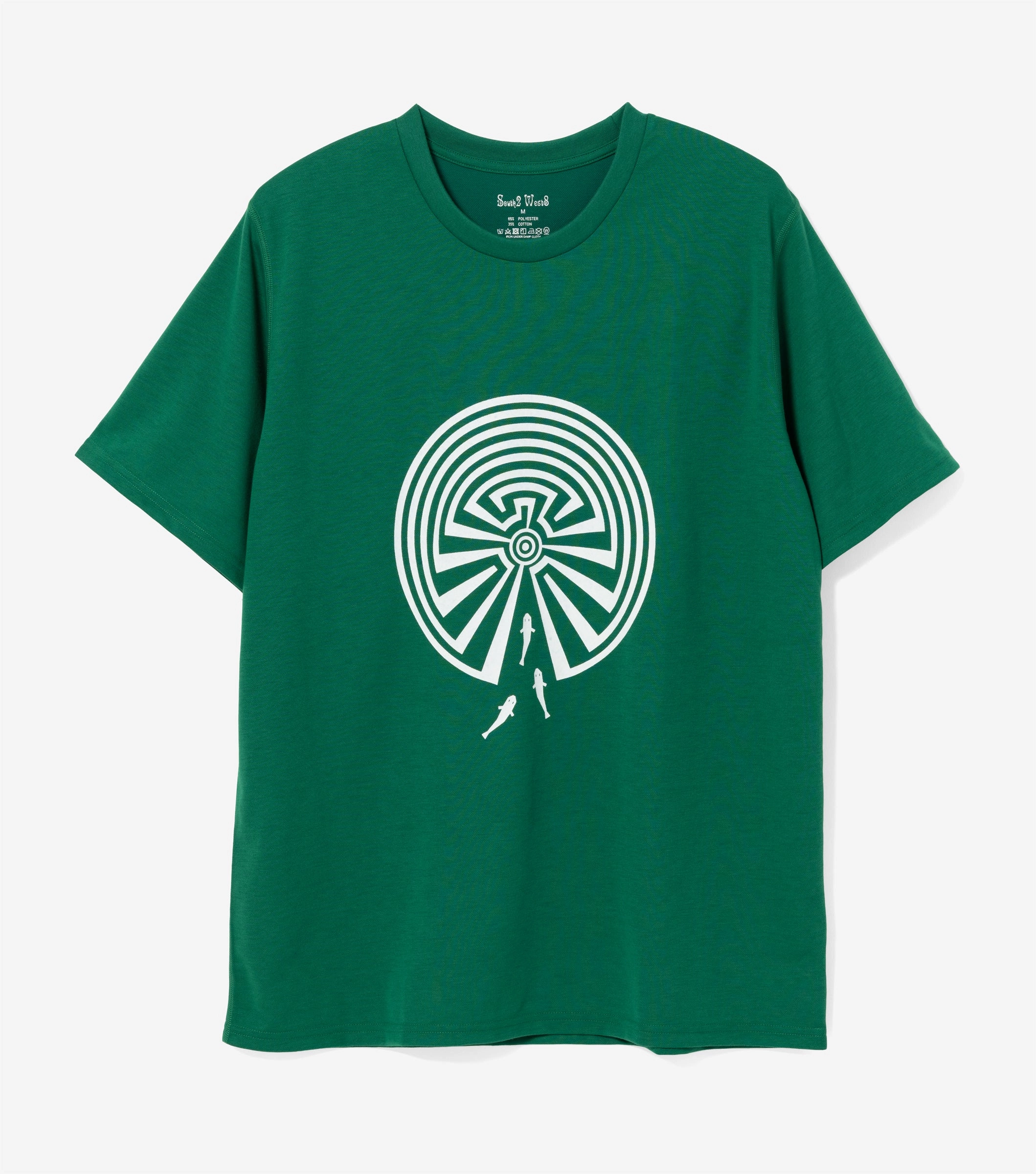 Crew Neck Tee (Green) Anti Pill Finish EcoFriendly Dye Process