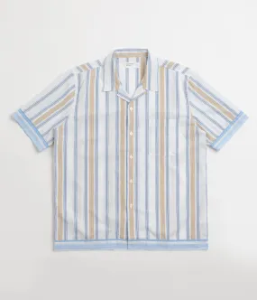 Universal Works Dean Road Shirt - Blue / Sand Moisture Wicking Material