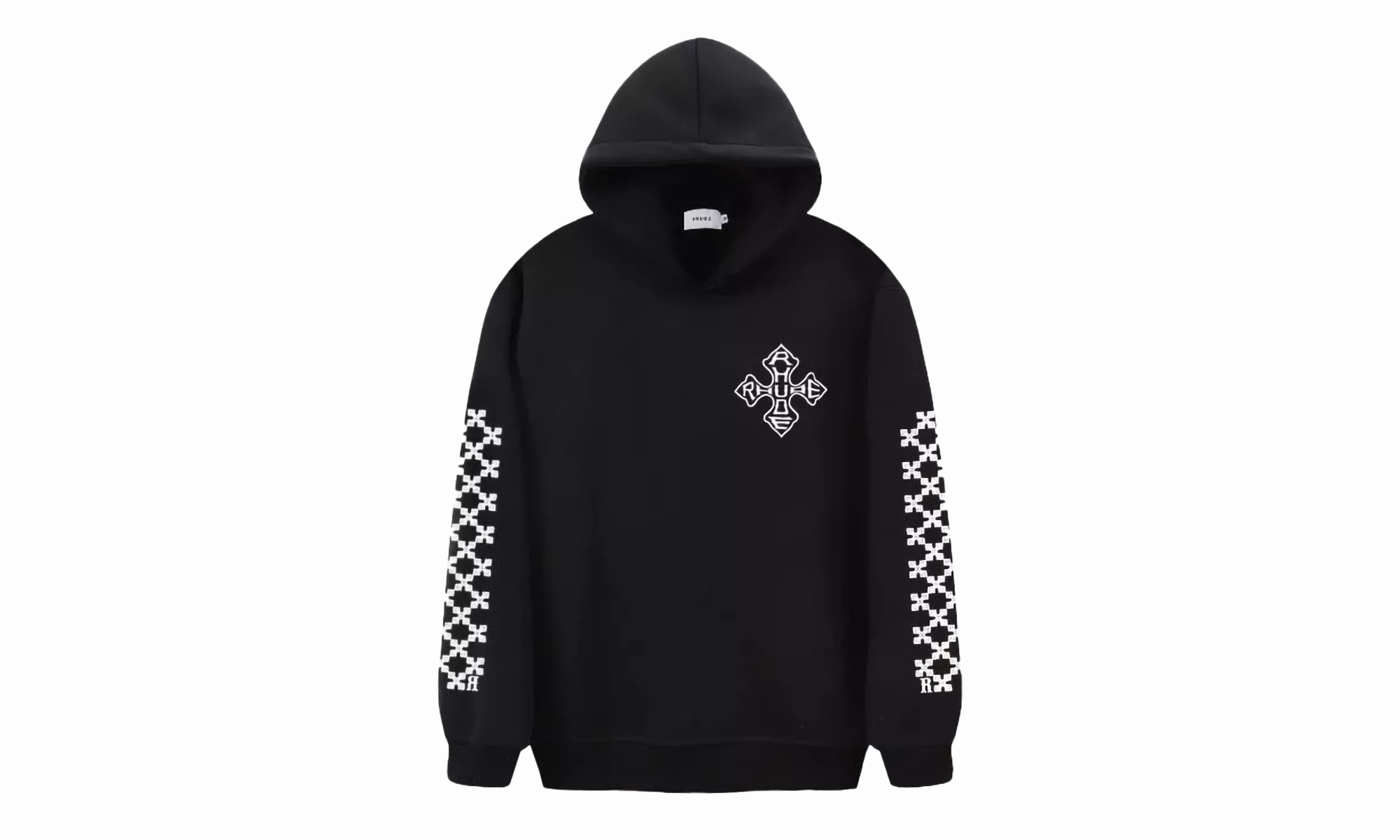 Cross Logo Zip Up Hoodie Vintage "BLACK"