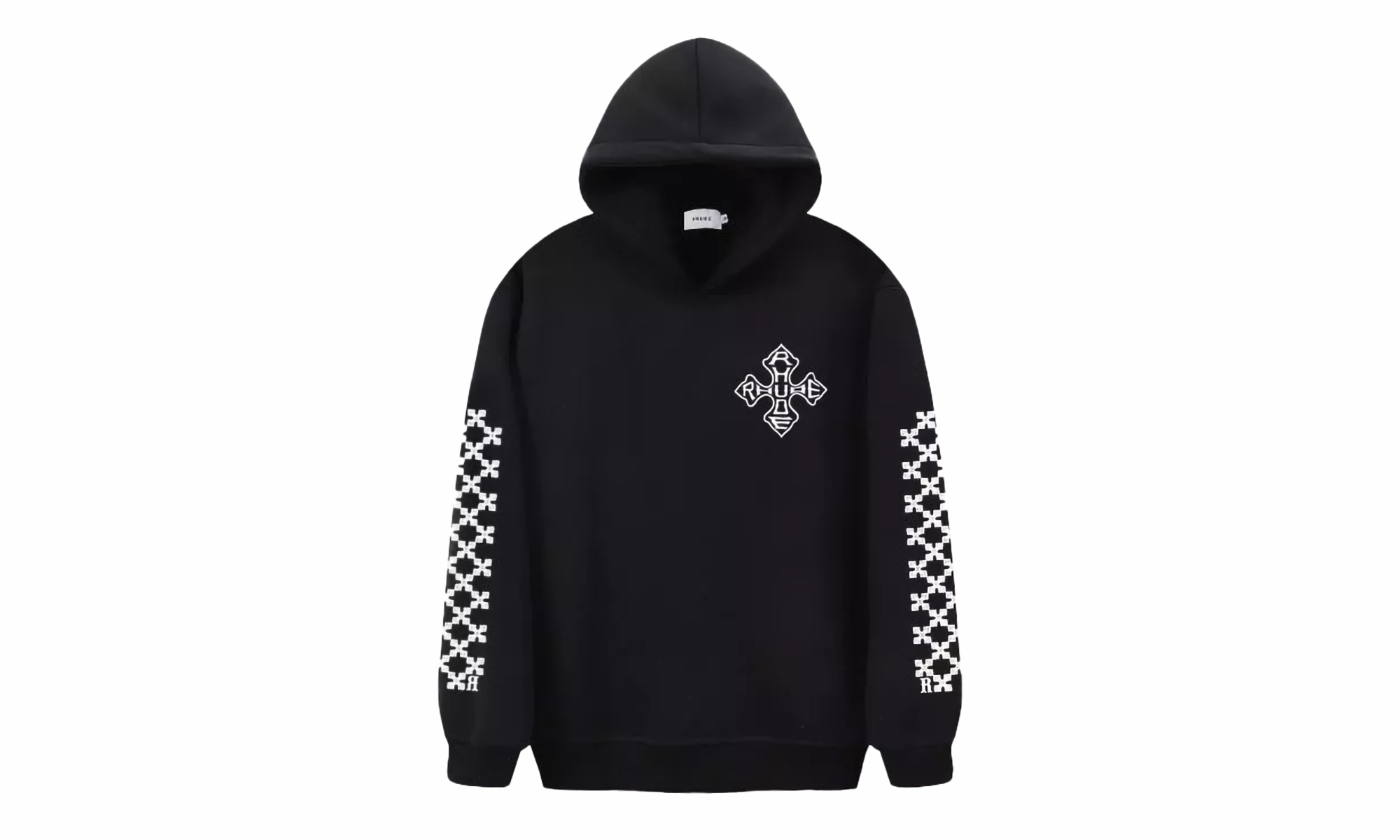 Cross Logo Zip Up Hoodie Vintage "BLACK"