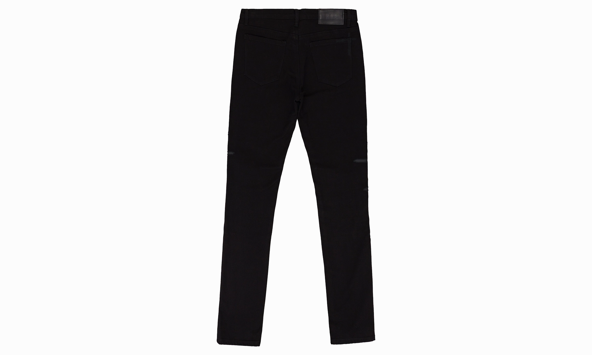 Fray Resistant Hem Premium Cotton Blend CROSS PATCHES SKINNY JEANS "Black"