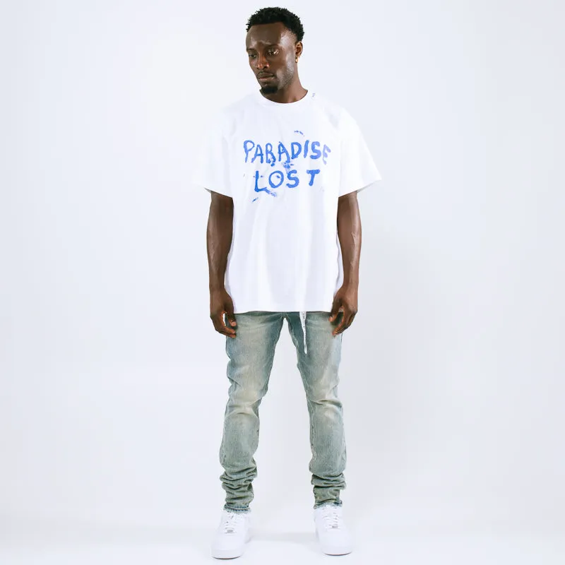 Alchemist Paradise Lost Tee - White baseball graphic hem