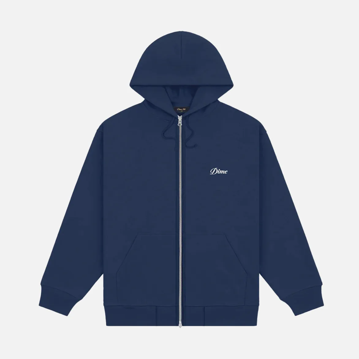 CURSIVE ZIP HOODIE - NAVY Work Mix