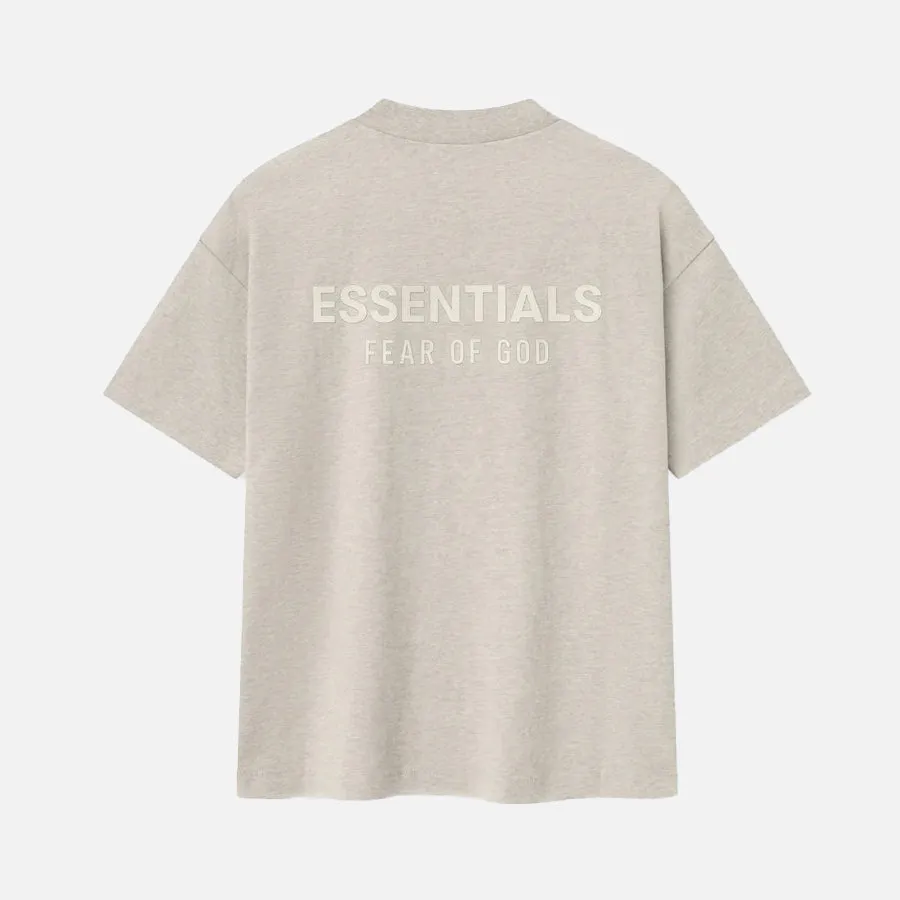 ESSENTIALS CLASSIC TEE - HEATHER STONE FadeResistant SoftenedEdges
