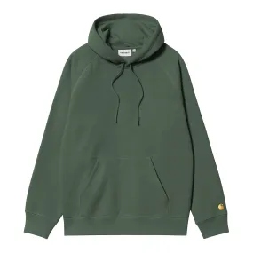 Carhartt WIP Hooded Chase Sweat -  Sycamore Tree / Gold coffee shop hangout Ultra Soft Handfeel