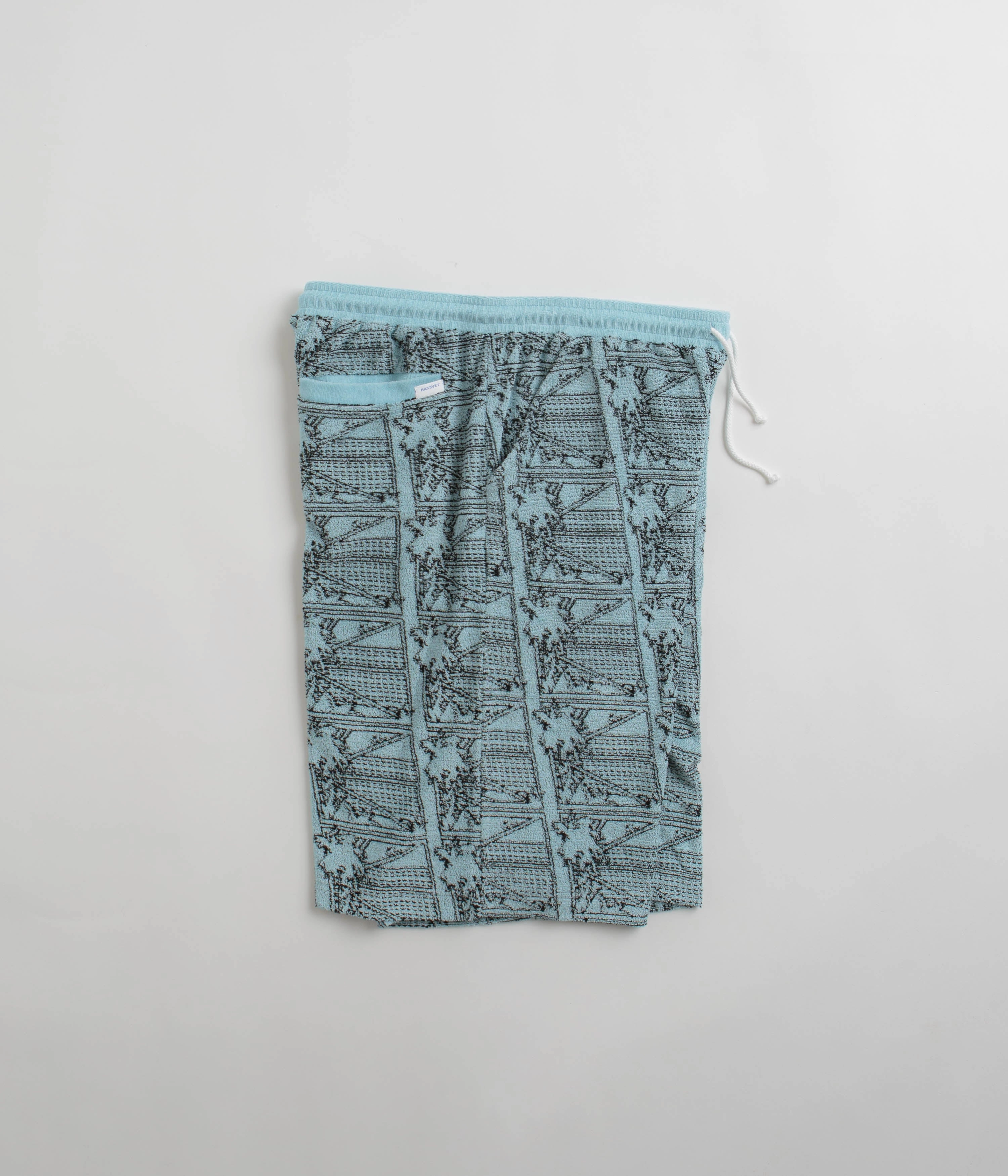 Rassvet Miami Terry Shorts - Light Blue floral shorts Hidden Storage Compartment