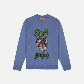Vision Glow Tight Net CYBER BUNNY SWEATER - BLUE