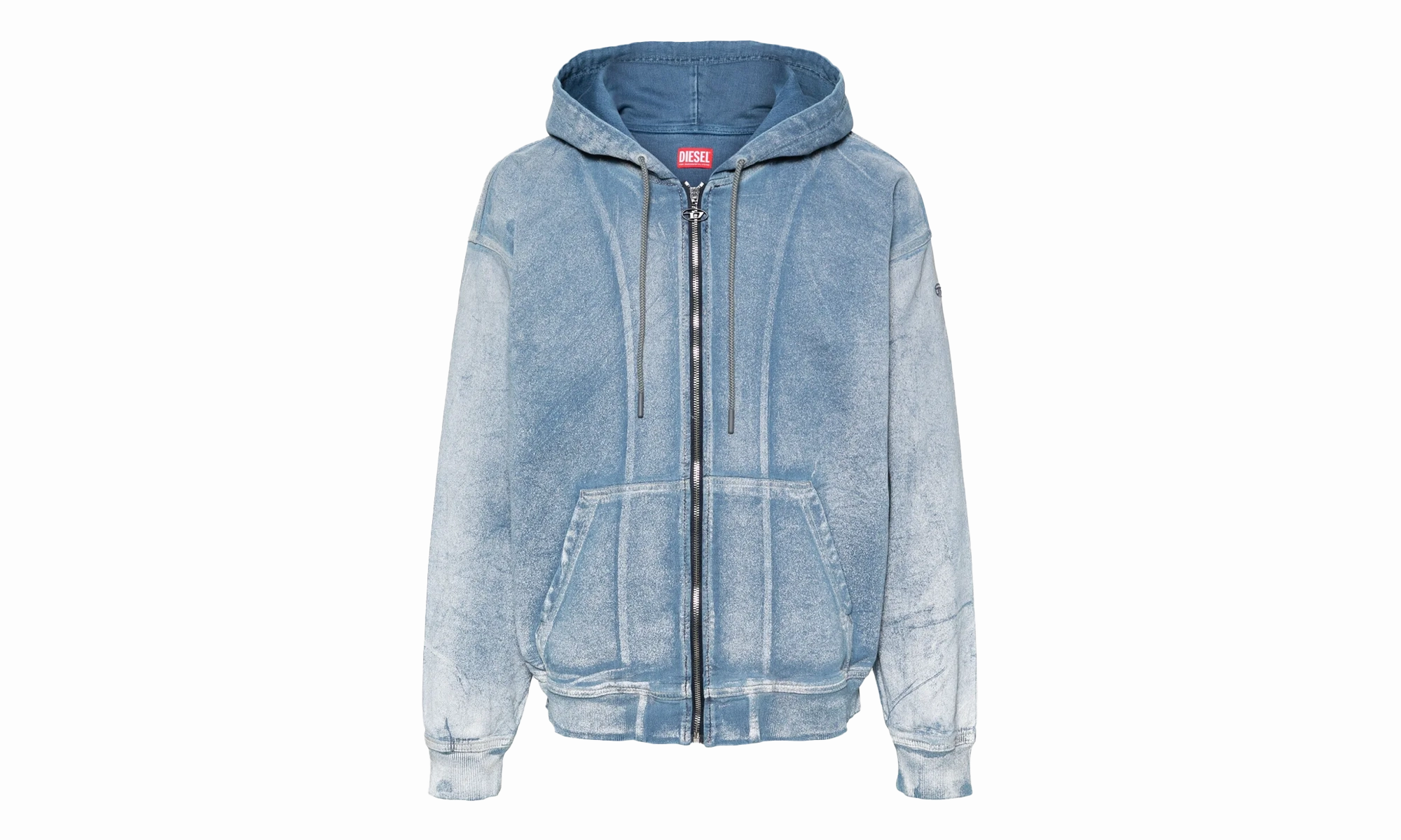 D-Gir-S Track Zip Denim Hoodie Hoodie "Blue"