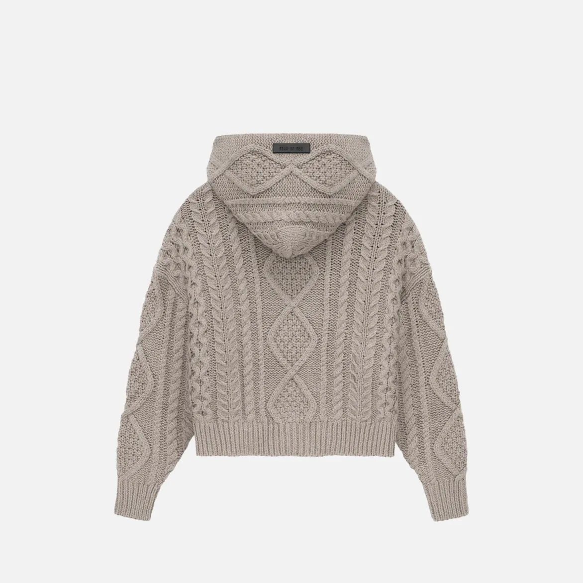 KIDS ESSENTIALS CABLE KNIT HOODIE - CORE HEATHER Energy Flow Jump Core