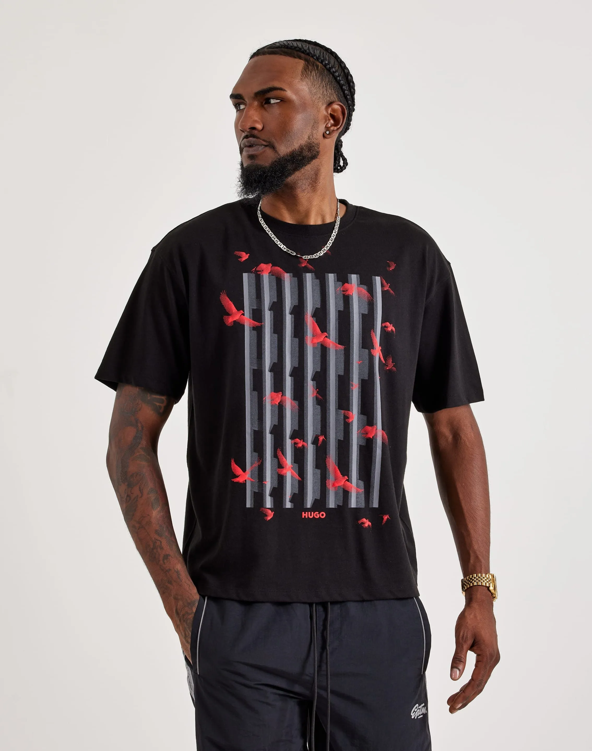 Hugo Graphic Tee Adjustable Waistbands
