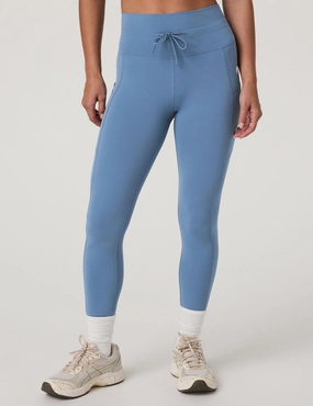 Sculpting Fit Airport Travel Active Lifestyle Daily Pocket Legging - Light French Blue
