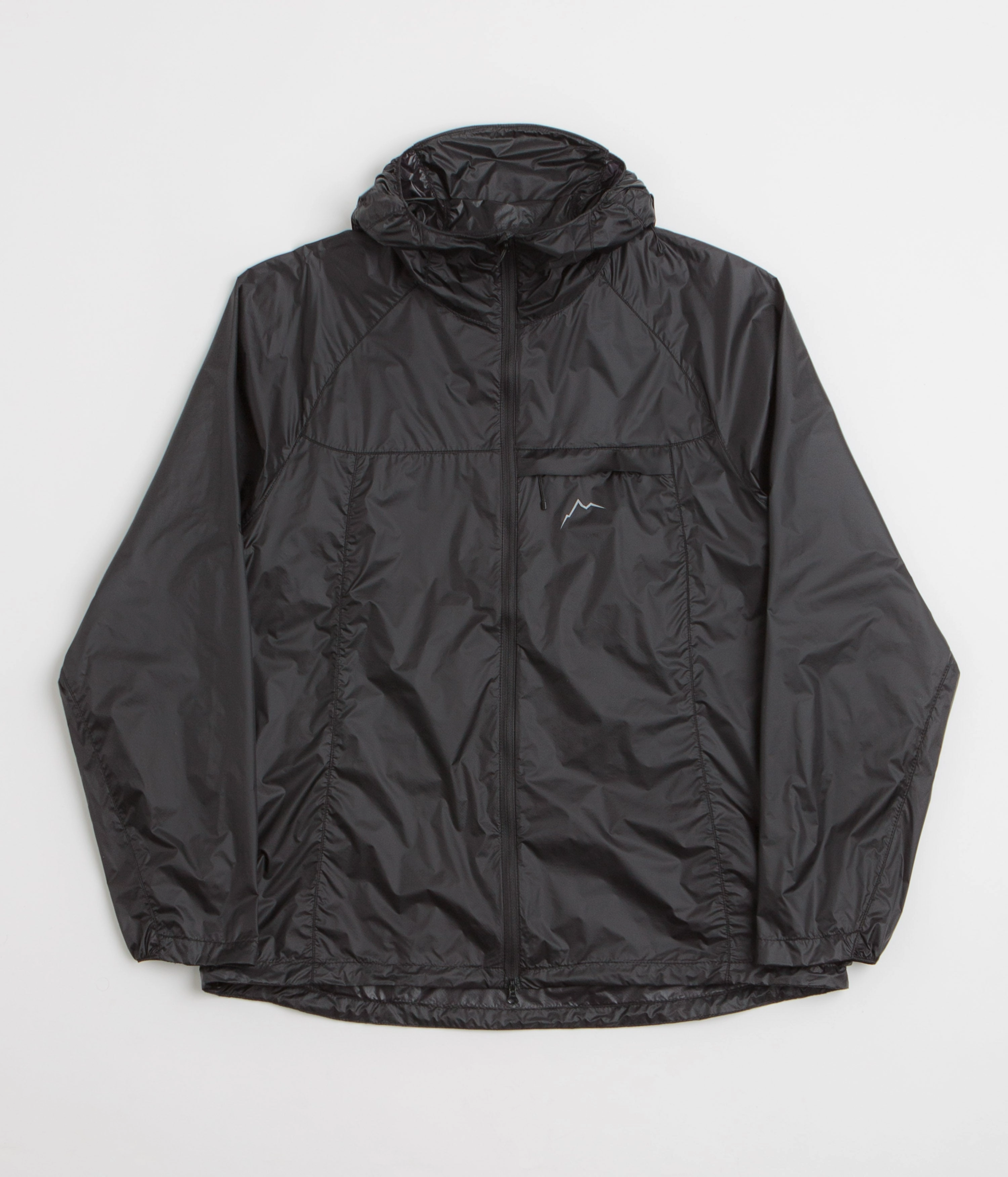 Full Length Zipper Cayl Feather Jacket - Black