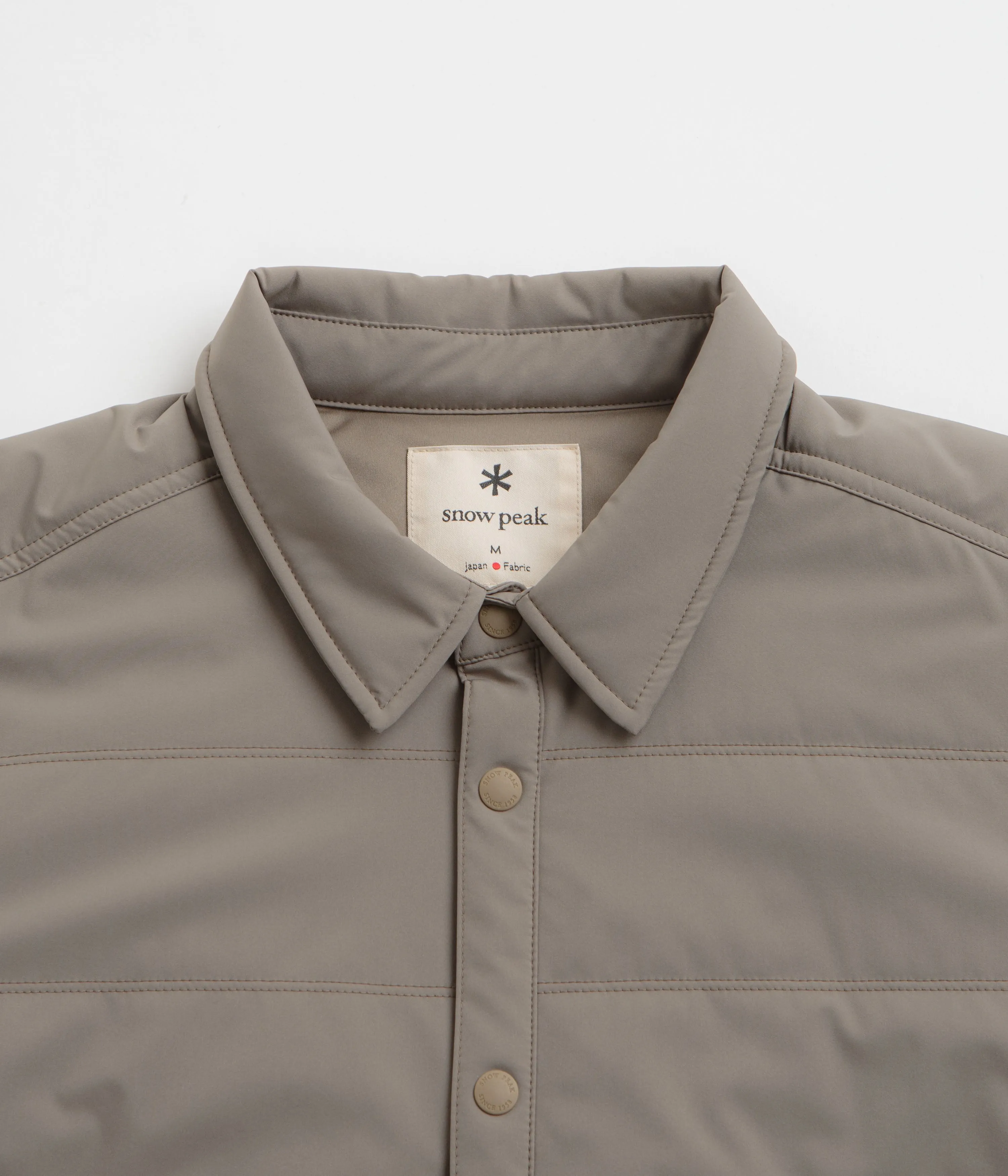 Adjustable Hem Snow Peak Flexible Insulated Shirt - Khaki