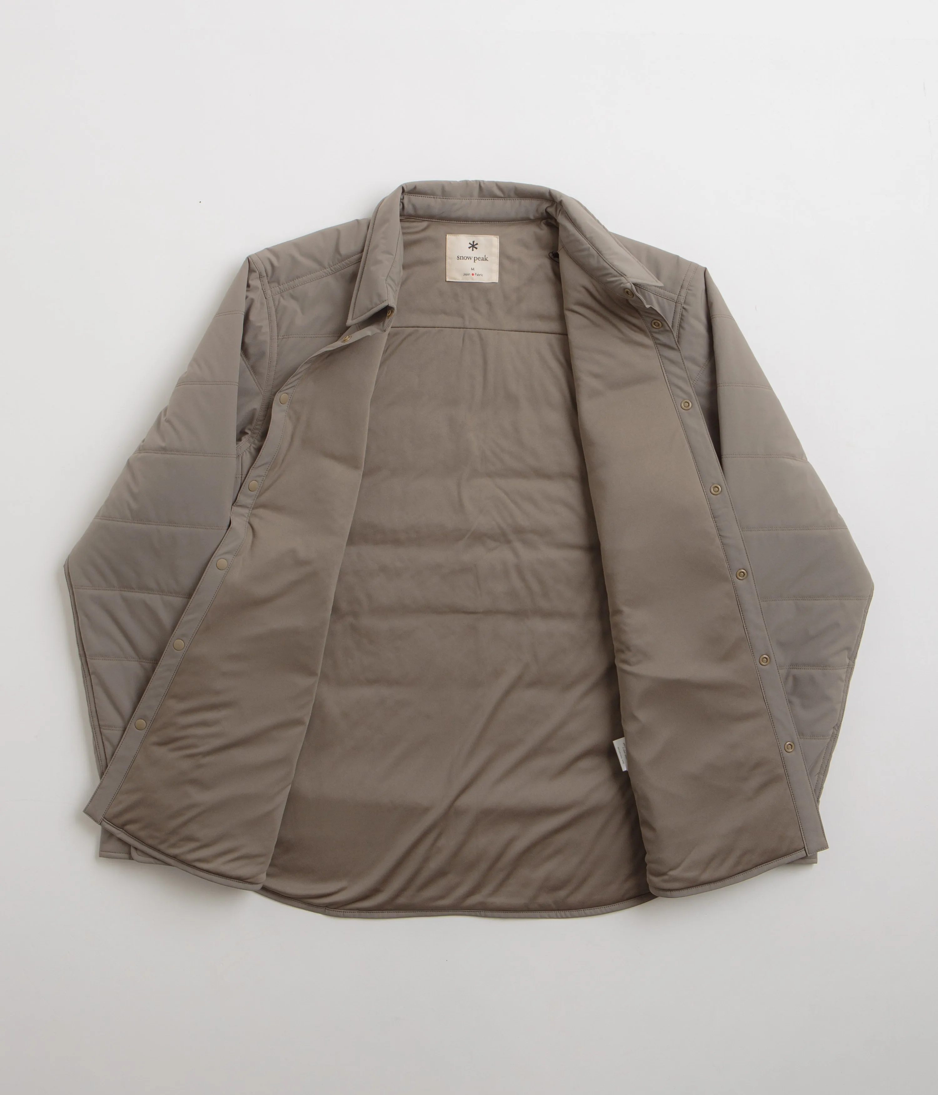 Seamless Side Panels Snow Peak Flexible Insulated Shirt - Khaki