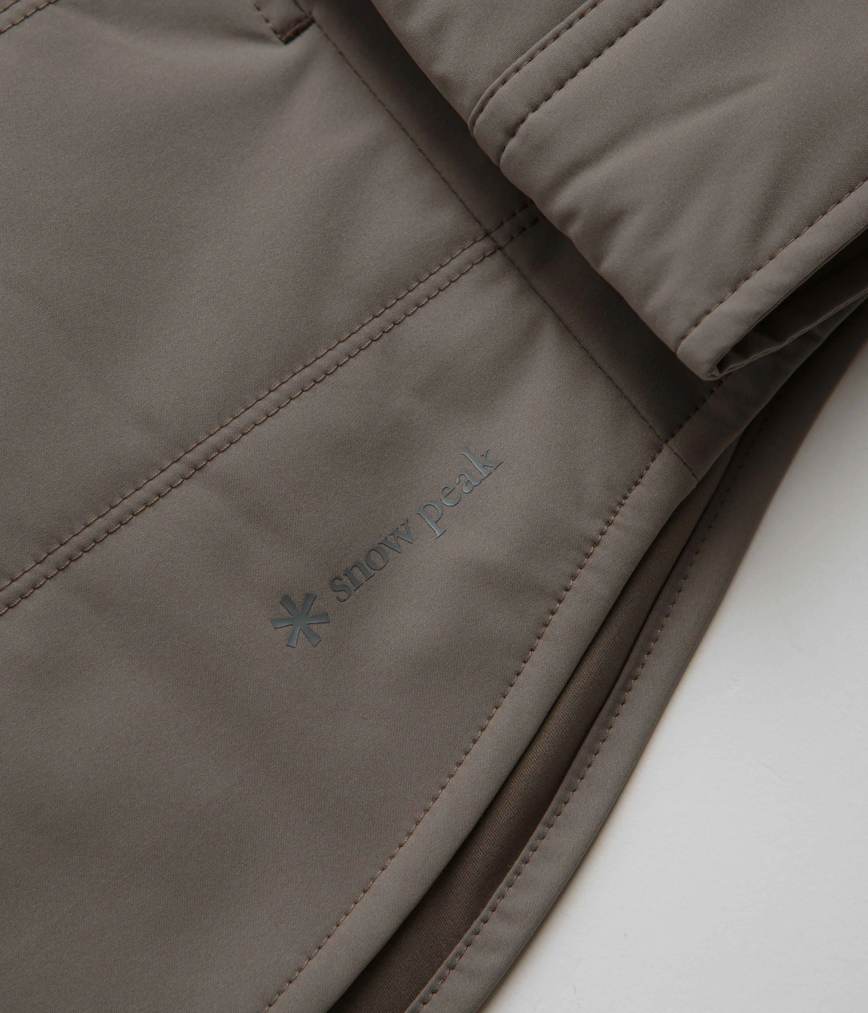 Snow Peak Flexible Insulated Shirt - Khaki Solid Color Geometric Design