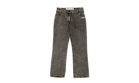 Dark Wash Cropped Leg Jeans Dark "grey" Family Style Elegant