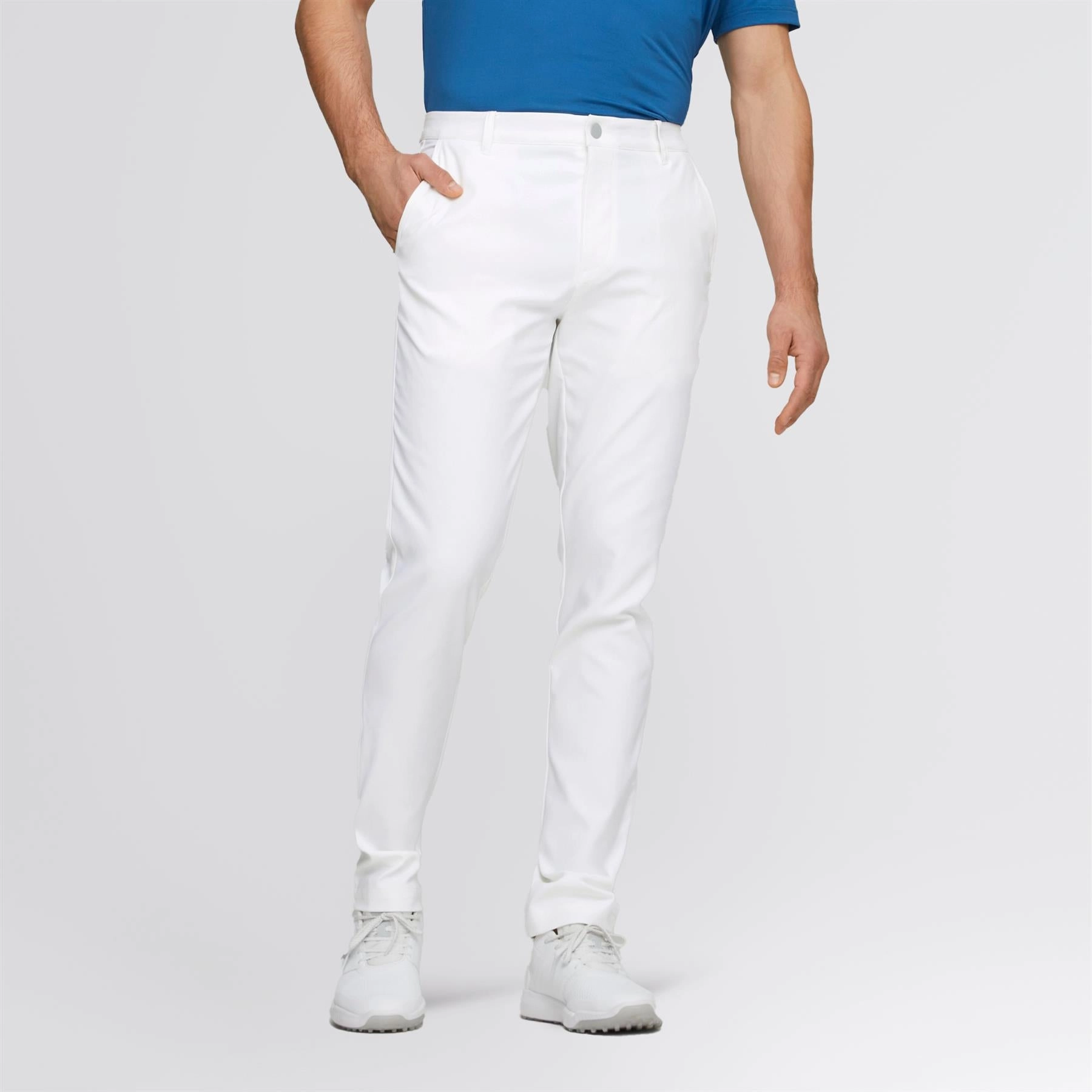 Dealer Tailored Pants White Glow Durable Construction AdjustableDrawstring