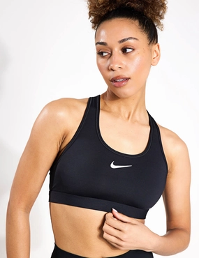 Anti-shrink seams Waist support Swoosh Medium Support Bra - Black/White
