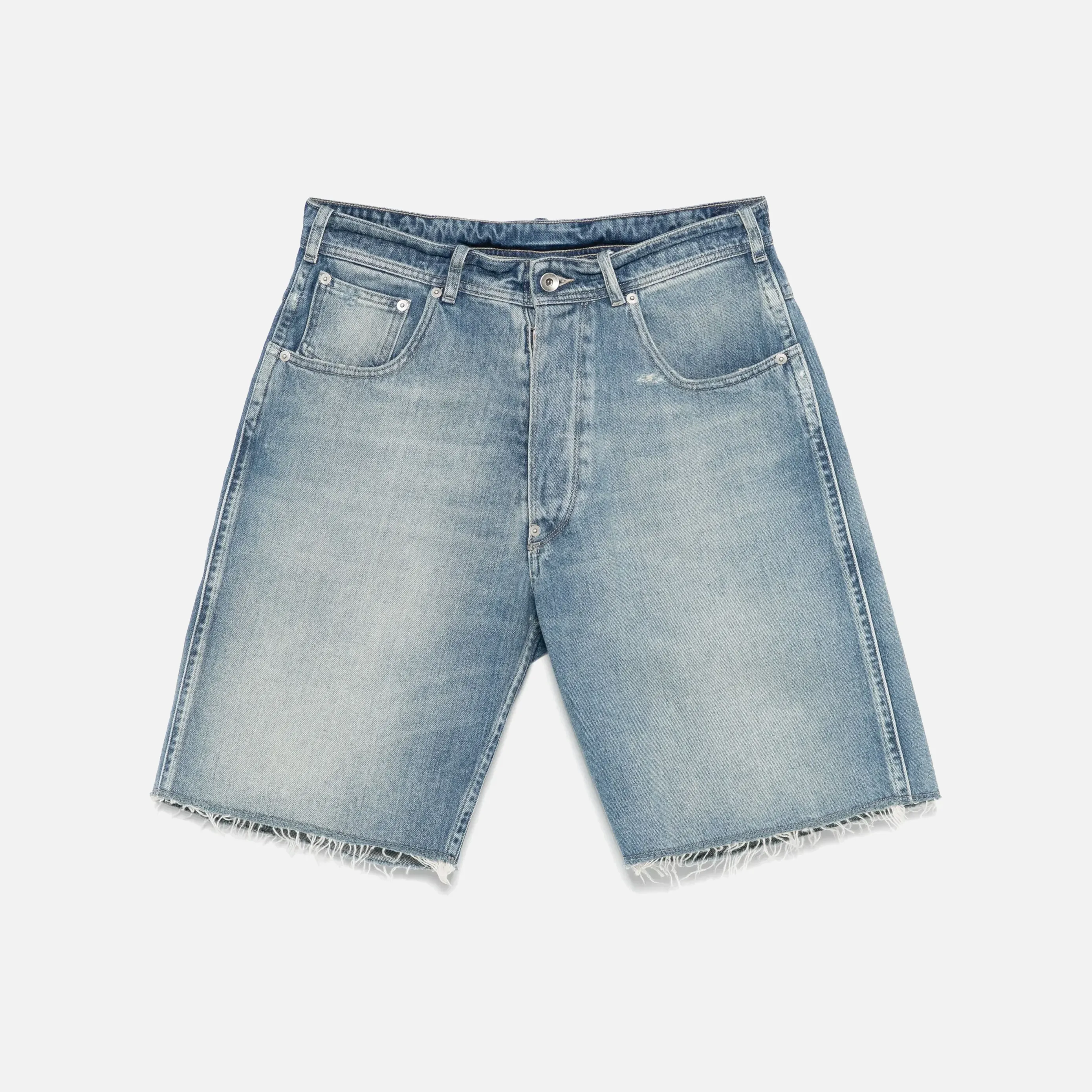 MachineWashable Fall Mood DENIM CUT-OFF SHORTS - LIGHT BLUE
