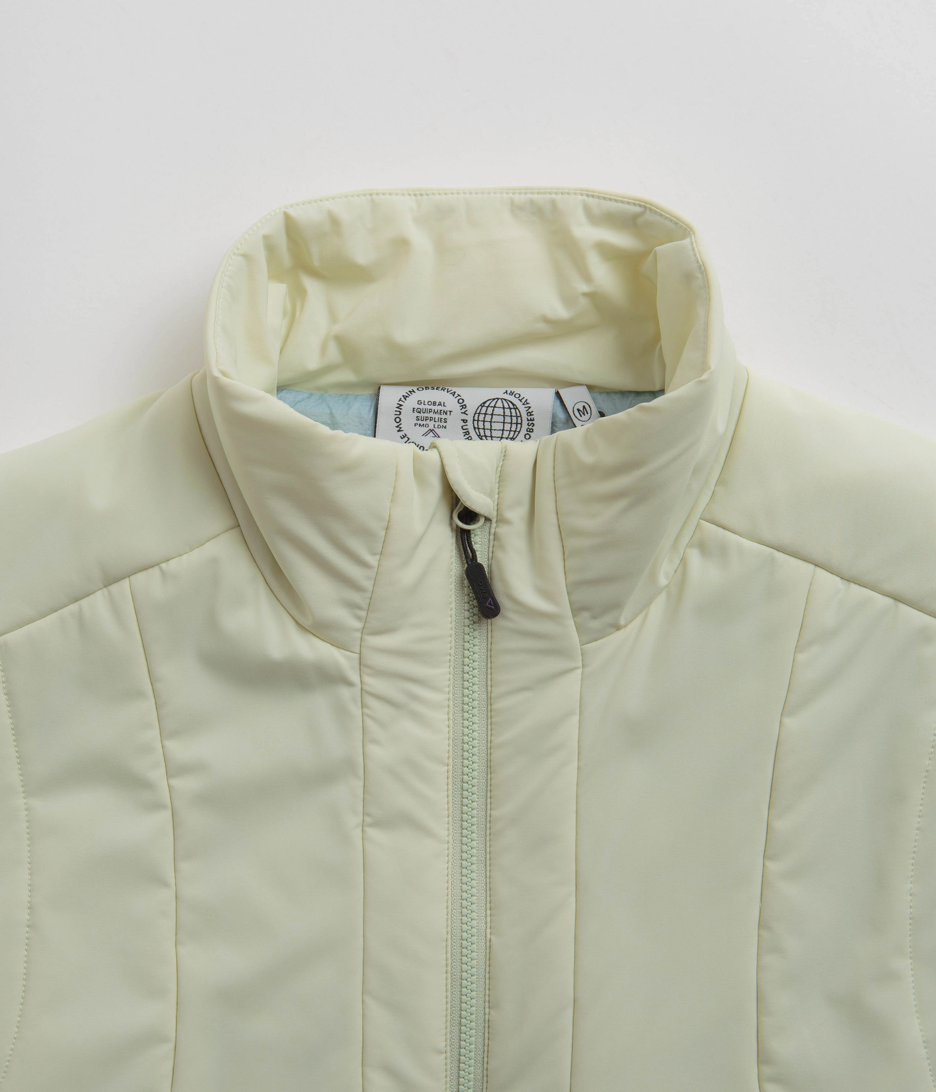 Cozy Lining Road Trip Purple Mountain Observatory Water Repel Kyoto Quilted Vest - Bone