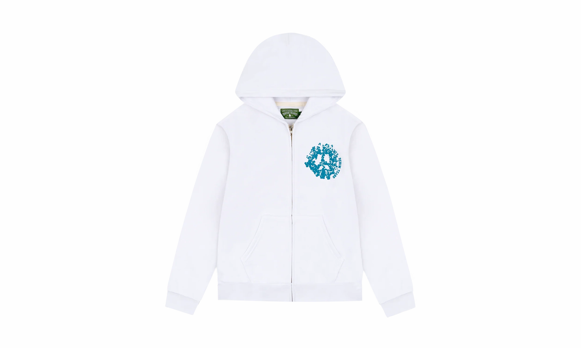 Denim University Zip Hoodie "White"