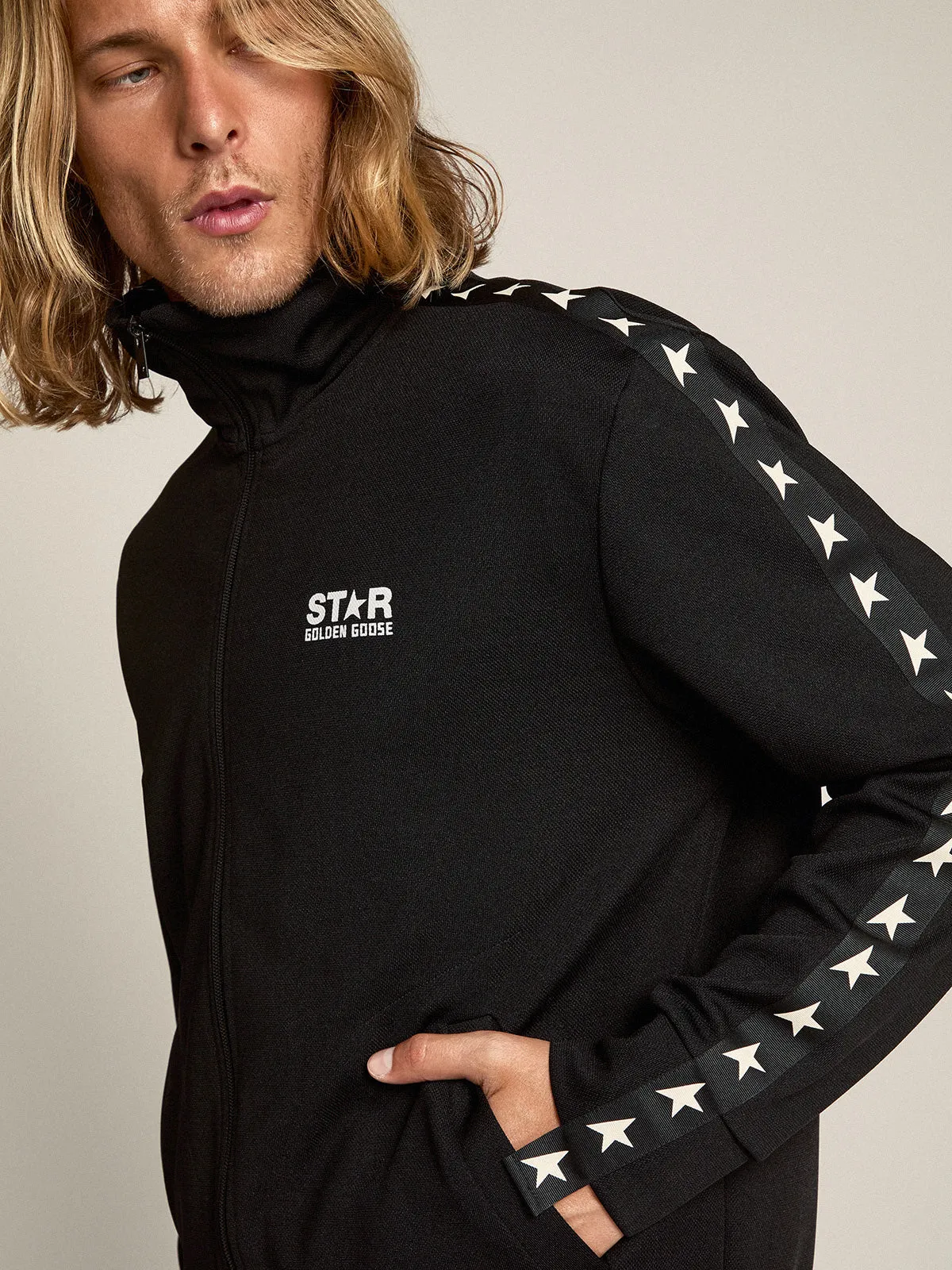 Princess Glow DENIS STAR TRACK JACKET - BLACK / WHITE
