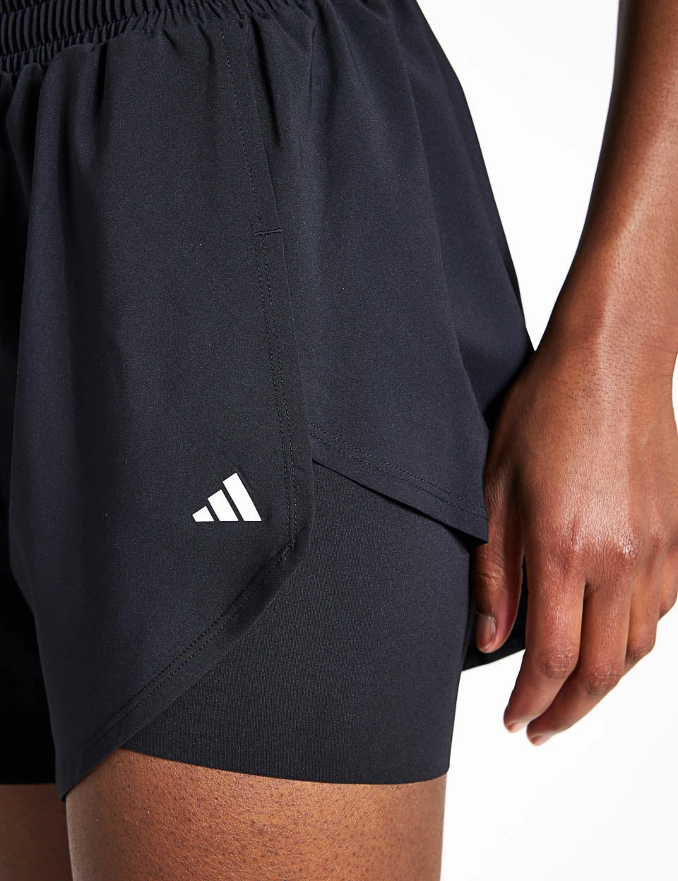 Elastic Band Designed for Training 2-in-1 Shorts - Black