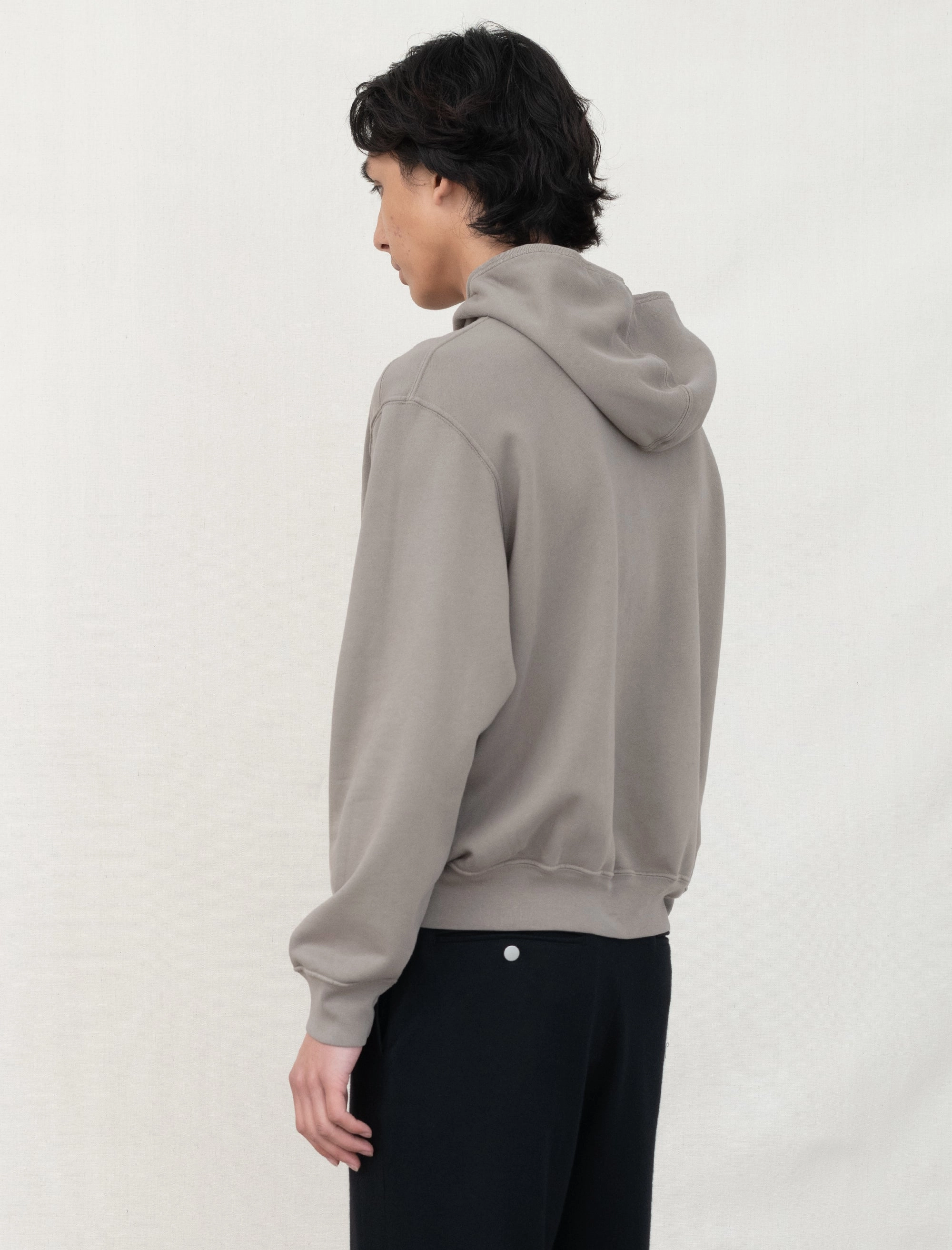 Single Buttons Neutral palette Mini Hoodie (Anvil Grey)