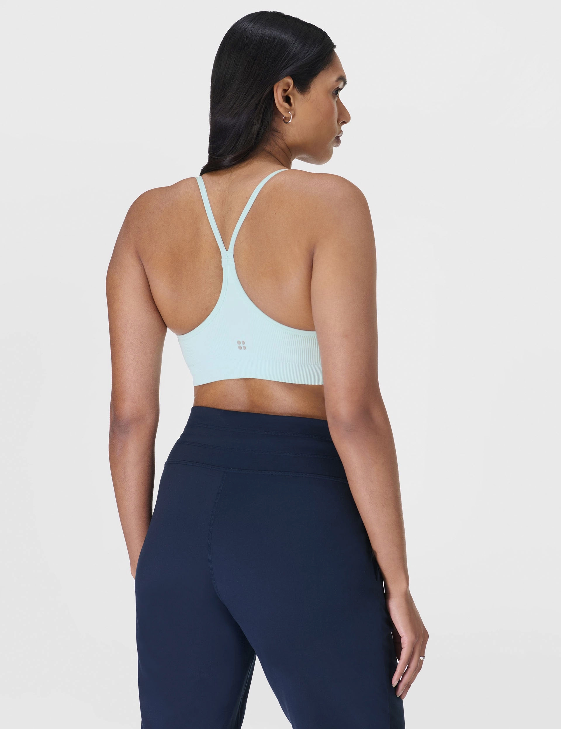 Spirit Restored Yoga Bra - Day Break Blue Cyclists of all ages Seamless Look