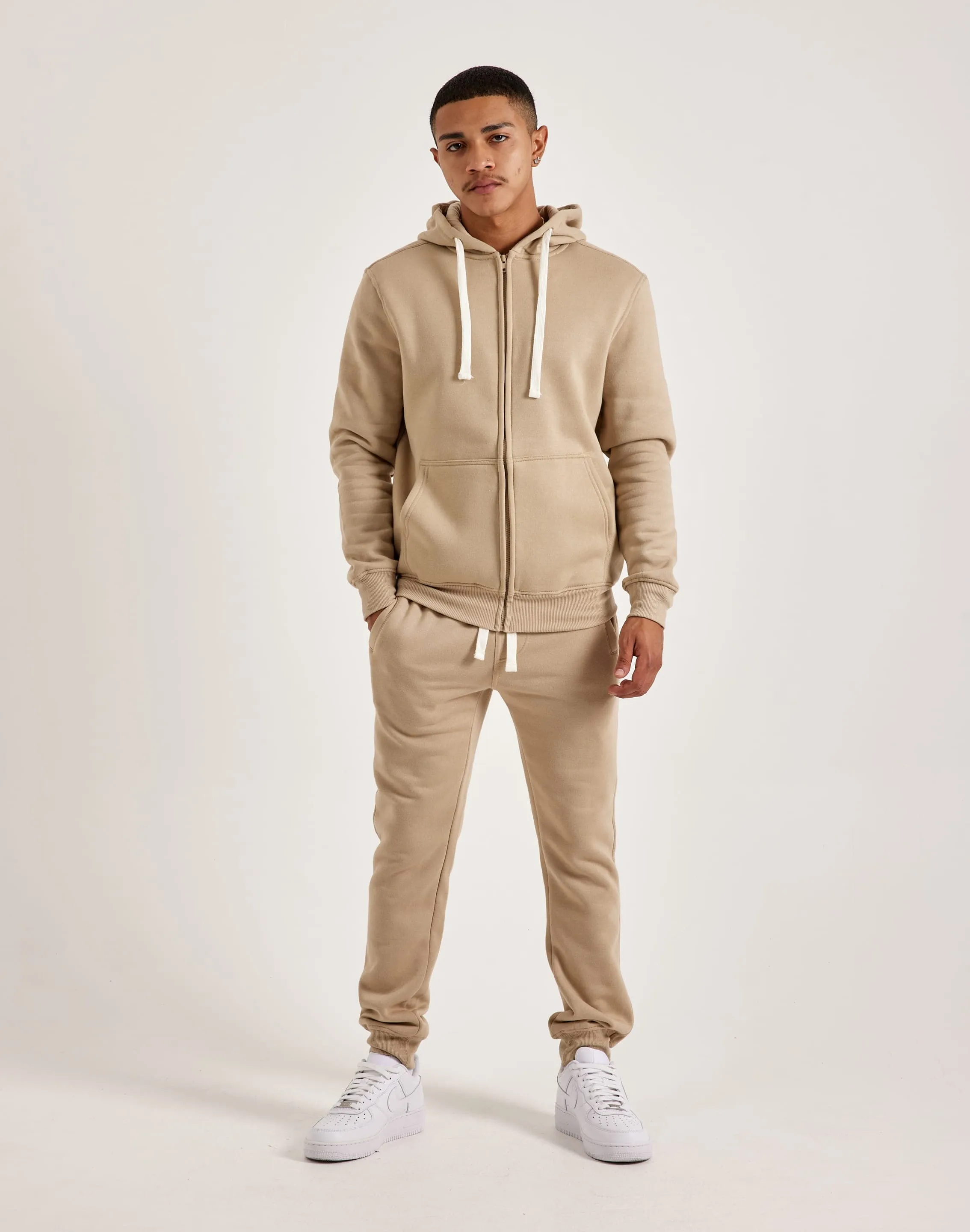 DH Essentials Basic Full-Zip Fleece Hoodie Princess Glow Soft Jersey