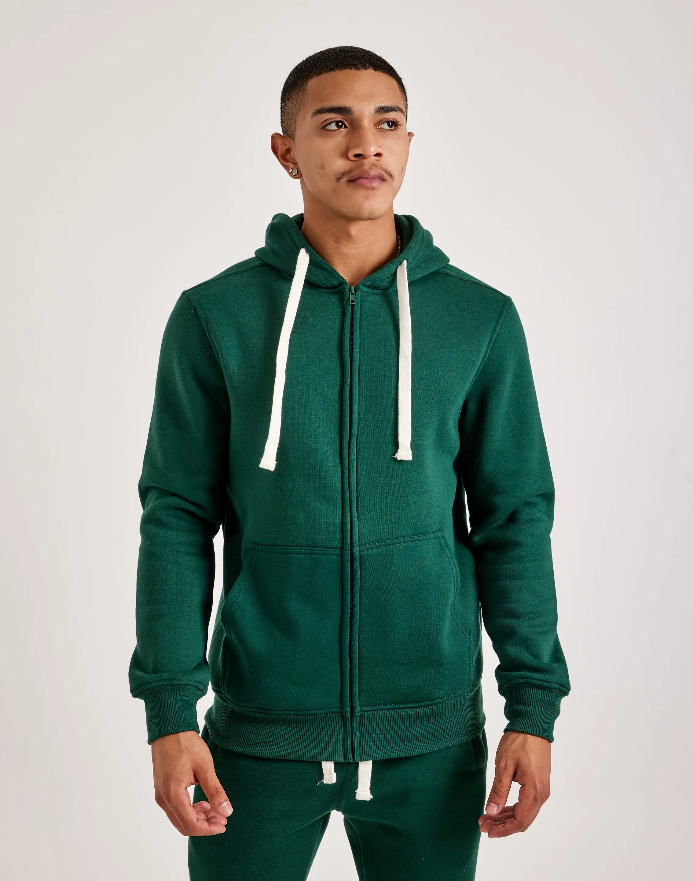 DH Essentials Basic Full-Zip Fleece Hoodie Soul Ease Body Free