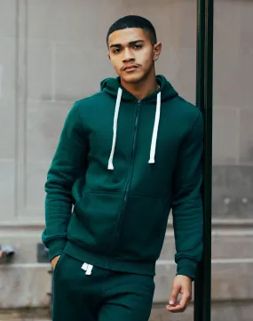 DH Essentials Basic Full-Zip Fleece Hoodie WearResistantHem AntiPillingCloth