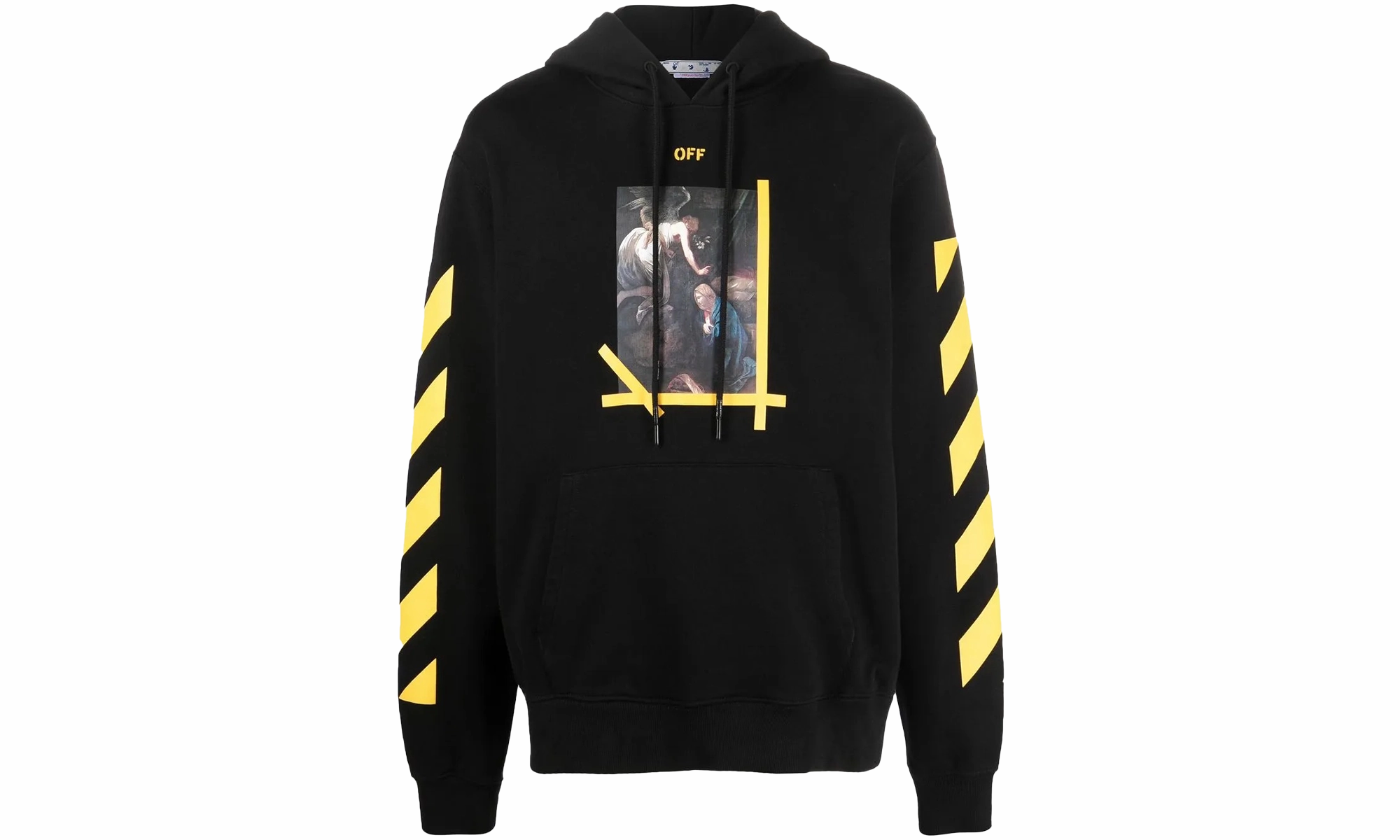 Diag Arr Carav Ann Slim Hoodie "Black/White"