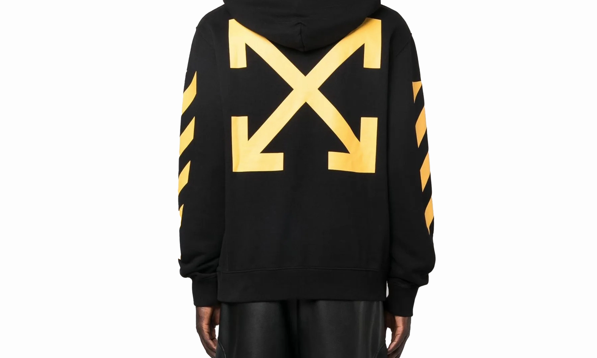 Diag Arr Carav Ann Slim Hoodie "Black/White"