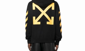 Diag Arr Carav Ann Slim Hoodie "Black/White"