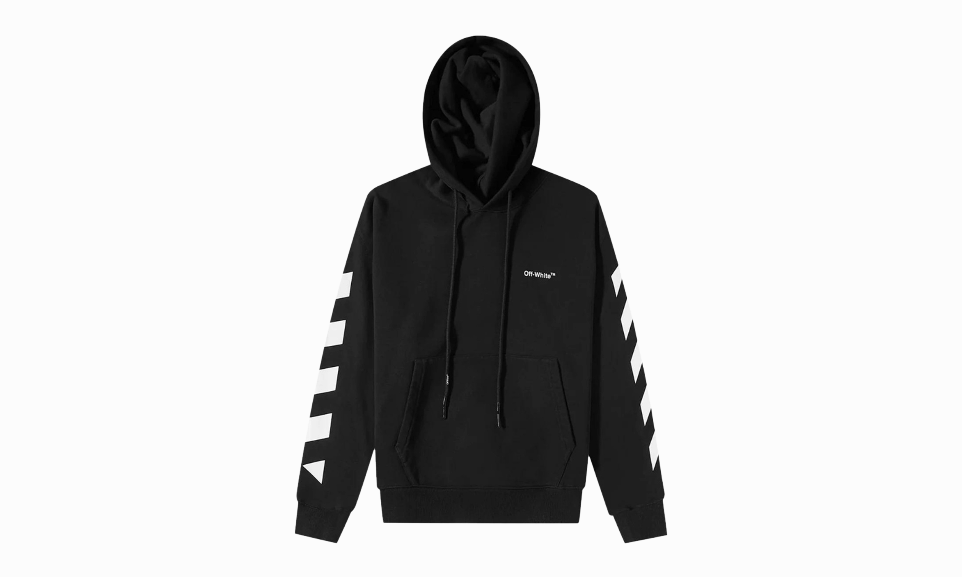 Diag Helvetica Over Hoodie "Black/White"