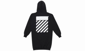 Diag Hoodie Sweatshirt "Black/White"
