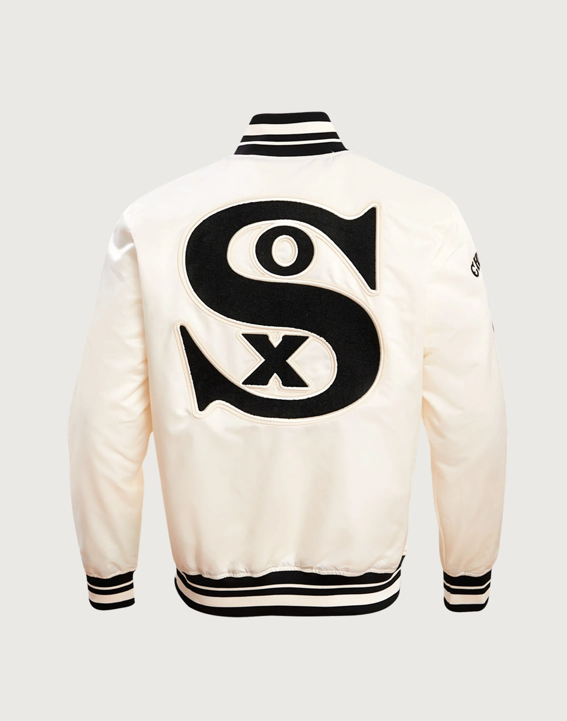 Pro Standard MLB Chicago White Sox Retro Classic Rib Satin Jacket Modern Chic